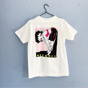 Vintage Betty Boop Workout Graphic Tee Size Medium